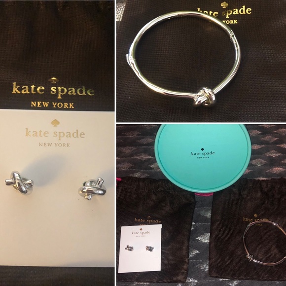 kate spade Jewelry - Kate Spade Sailors Knot Earrings AND Bracelet